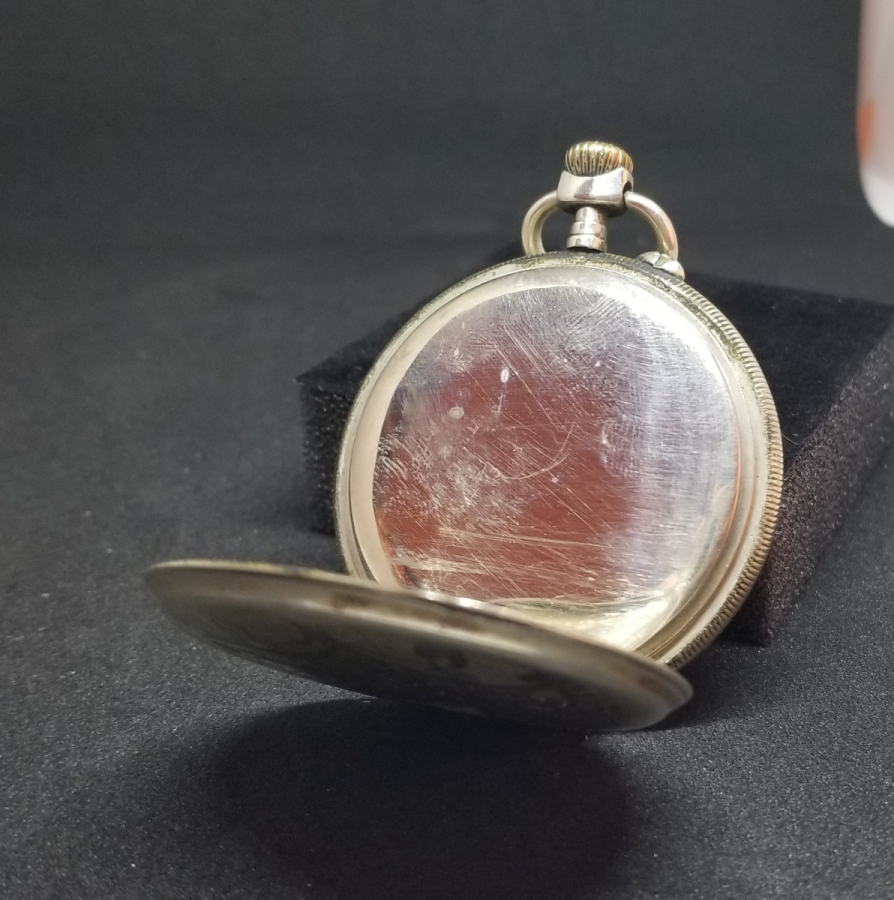 GÜMÜŞ KASA ANTİKA KURMALI CEP SAATİ