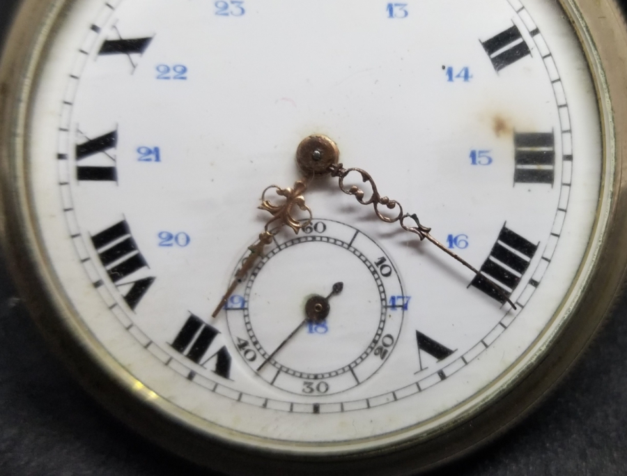 GÜMÜŞ KASA ANTİKA KURMALI CEP SAATİ