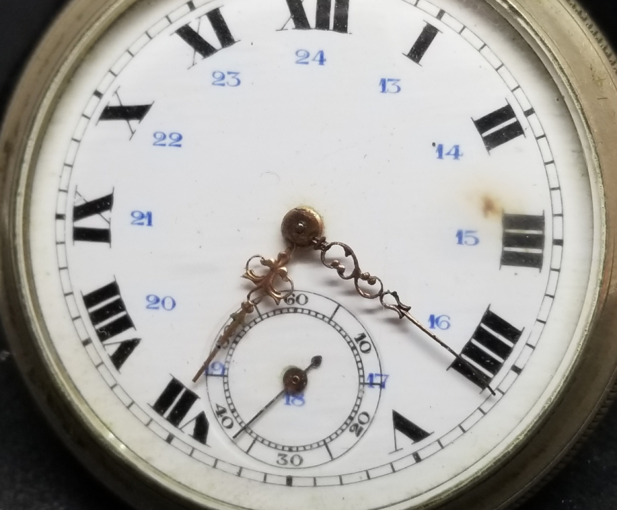 GÜMÜŞ KASA ANTİKA KURMALI CEP SAATİ