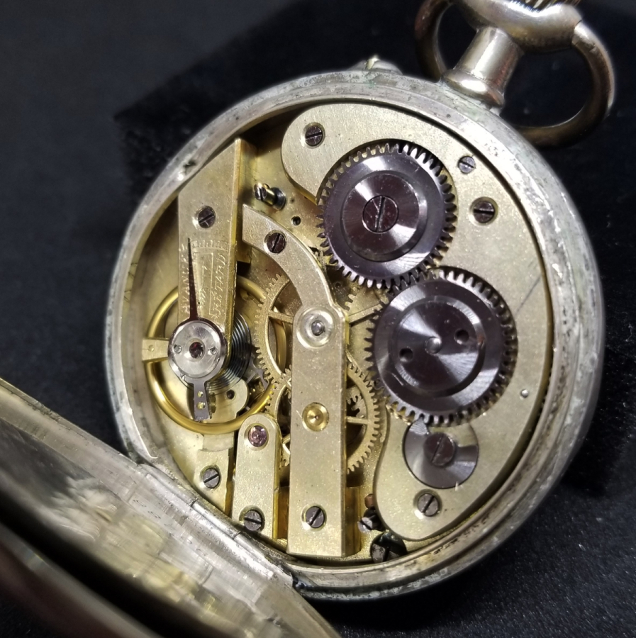 OSMANLI DÖNEMİ GÜMÜŞ KASA VE KADRANI ALTIN DAMLALI KURMALI CEP SAATİ