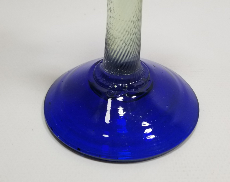 ÜFLEME CAMDAN MAMUL ANTİKA FIRFIRLI CAM MUMLUK