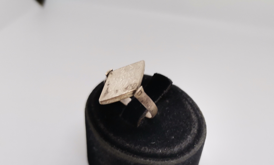 ÜZERİ EBCED HESAPLI ÖZEL YAPIM ANTİKA GÜMÜŞ TILSIM YÜZÜK