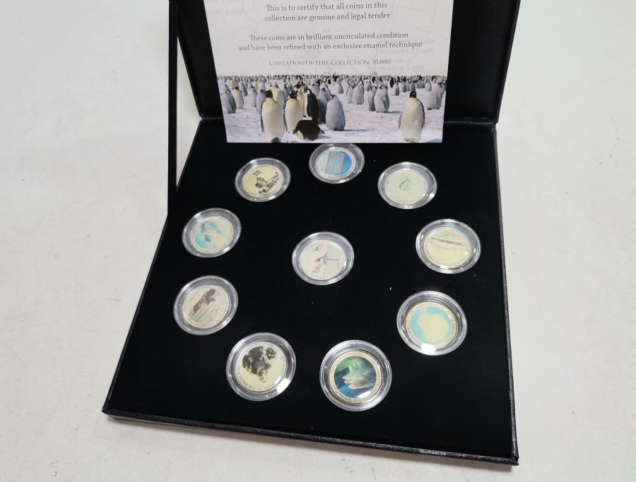 GÜNEY KUTBUNUN KEŞFİNİN 100. YILI HATIRASI GÜMÜŞ KAPLAMA PARA SETİ