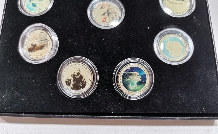 GÜNEY KUTBUNUN KEŞFİNİN 100. YILI HATIRASI GÜMÜŞ KAPLAMA PARA SETİ