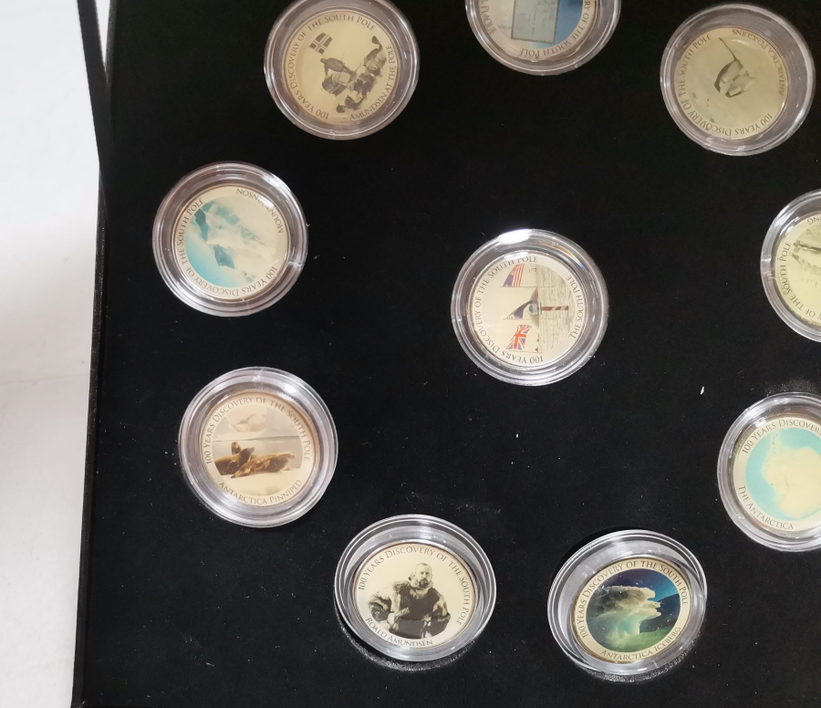 GÜNEY KUTBUNUN KEŞFİNİN 100. YILI HATIRASI GÜMÜŞ KAPLAMA PARA SETİ