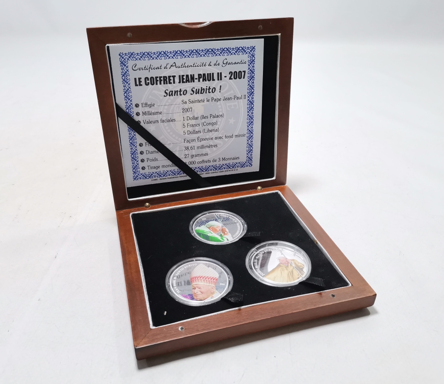 PAPA 2. JEAN PAUL KONULU 2007 TARİHLİ ÇİL HATIRA PARA SETİ