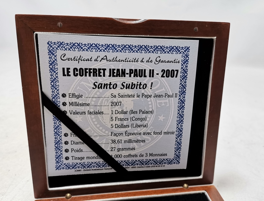 PAPA 2. JEAN PAUL KONULU 2007 TARİHLİ ÇİL HATIRA PARA SETİ