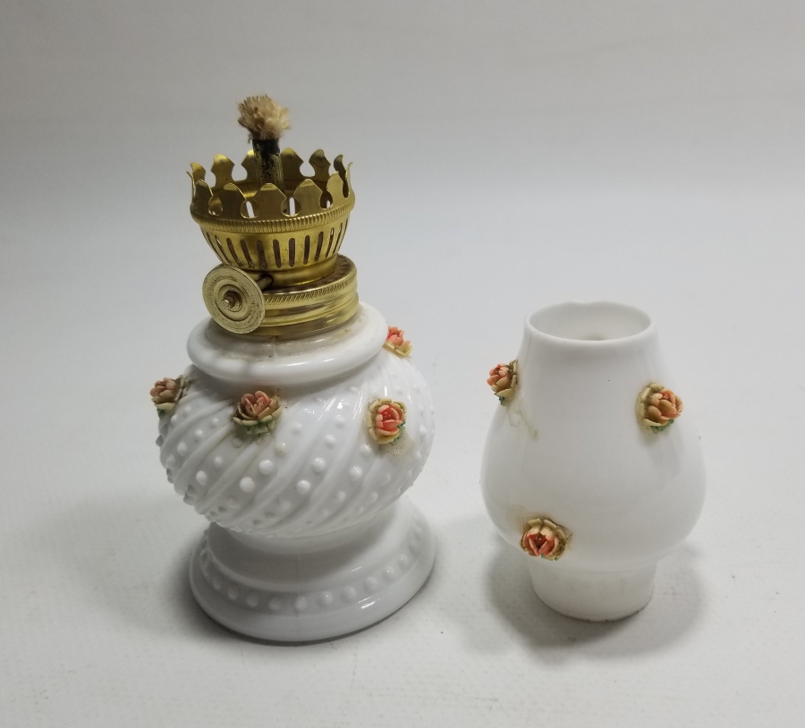 ANTİKA OPALİN GAZ LAMBASI