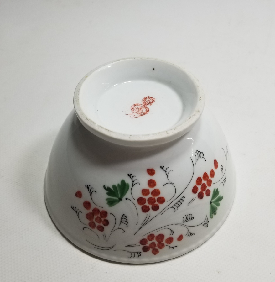 OSMANLI DÖNEMİ EL BOYAMA ALTI DAMGALI KUZNETSOV PORSELEN TABAK