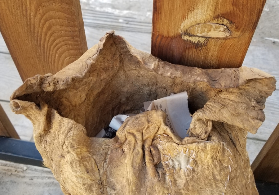 OSMANLI DÖNEMİ ÇOK NADİR DERİ SAKA KÜFESİ - SUCU KÜFESİ