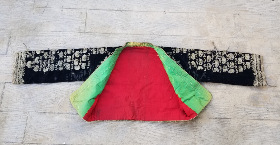 OSMANLI DÖNEMİ SIRMA İŞÇİLİKLİ ARMUTLU GELİN CEPKENİ