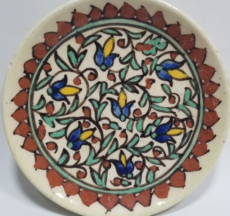 EL BOYAMA ANTİKA KÜTAHYA DUVAR TABAĞI