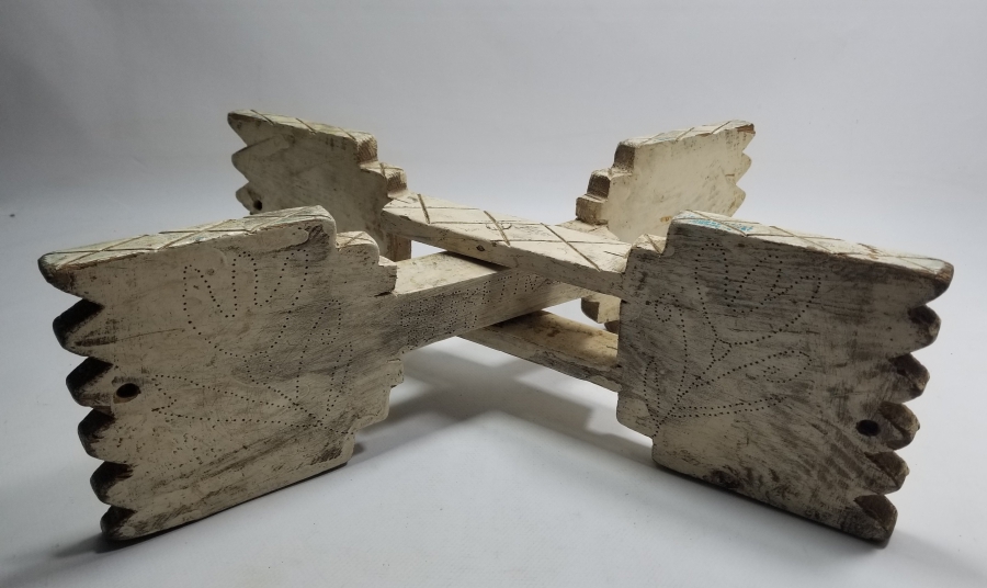 EL YAPIMI ANTİKA AHŞAP SOFRA ALTI - KASNAK