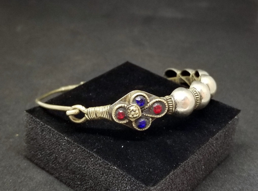 KABARTMA İŞÇİLİKLİ ANTİKA TÜRKMEN GELİN BİLEZİĞİ