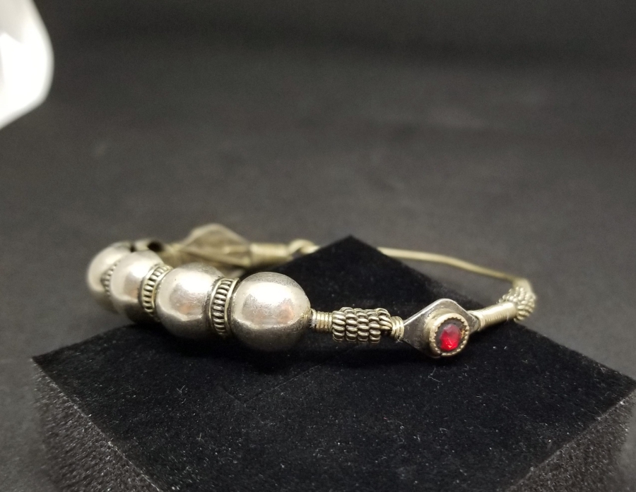 KABARTMA İŞÇİLİKLİ ANTİKA TÜRKMEN GELİN BİLEZİĞİ