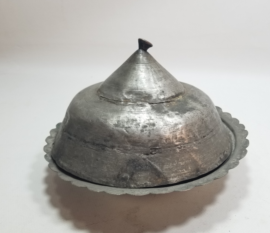 OSMANLI DÖNEMİ TEKKE İŞİ KAPAKLI BAKIR LENGER