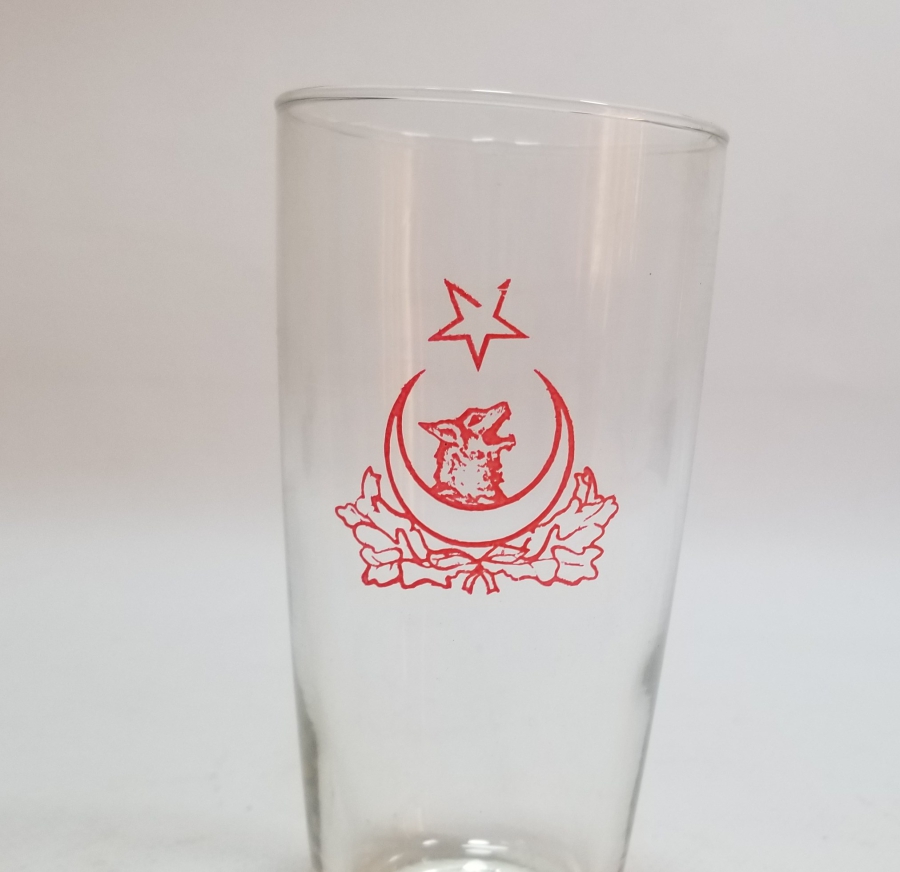 CUMHURİYET BAŞLARI ÇOK NADİR ÜZERİ BOZKURT VE AY YILDIZLI BARDAK