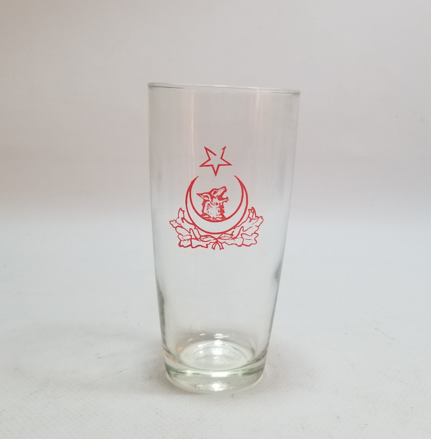 CUMHURİYET BAŞLARI ÇOK NADİR ÜZERİ BOZKURT VE AY YILDIZLI BARDAK