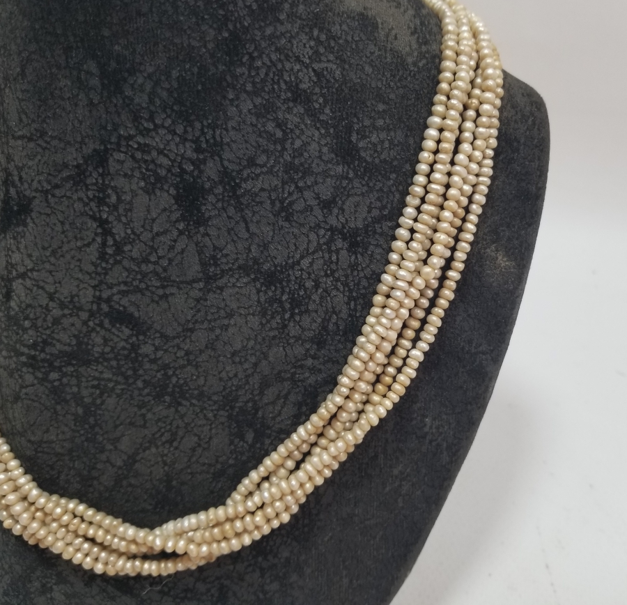 OSMANLI DÖNEMİ BÜYÜK BOY TAM TUR İNCİ GERDANLIK