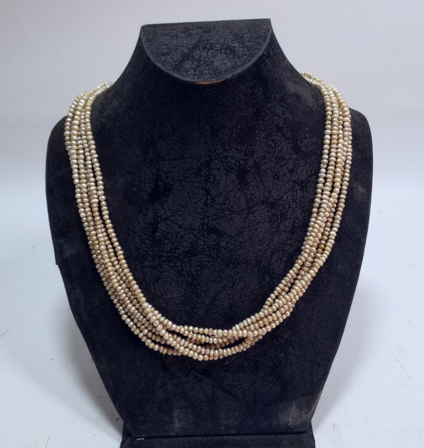 OSMANLI DÖNEMİ BÜYÜK BOY TAM TUR İNCİ GERDANLIK