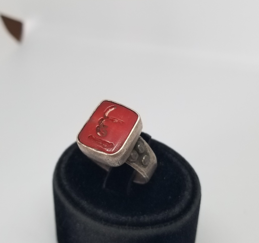 ÜZERİNDE OSMANLICA AMED - DİYARBAKIR YAZILI ÖZEL YAPIM GÜMÜŞ YÜZÜK