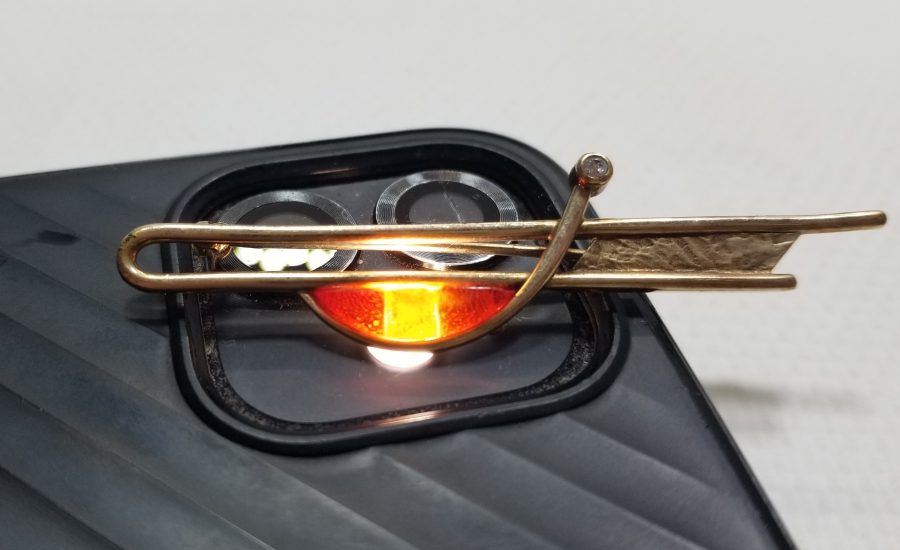 ÖZEL YAPIM ANTİKA DAMLA KEHRİBAR BROŞ