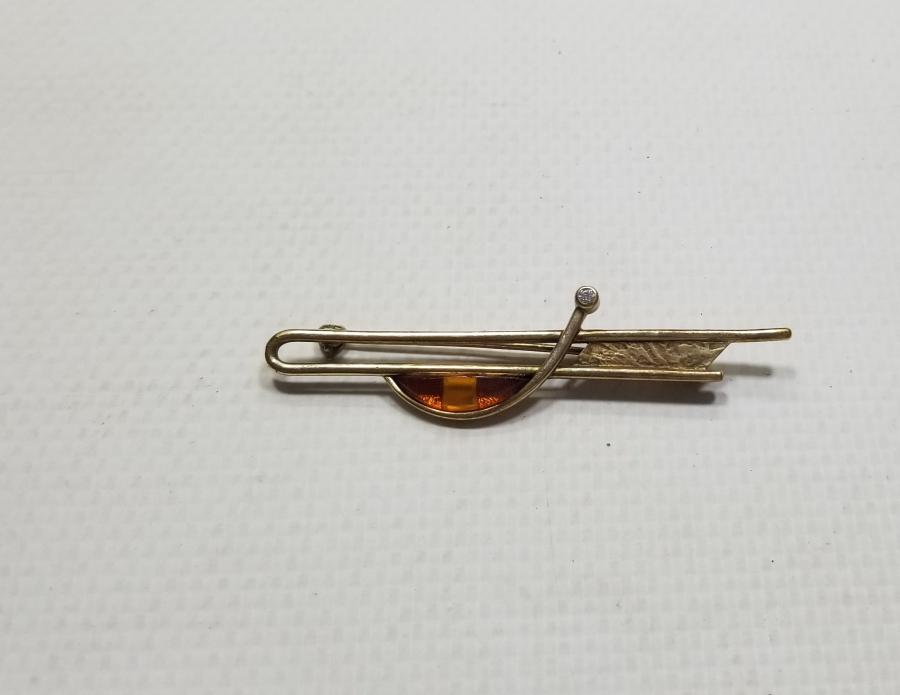 ÖZEL YAPIM ANTİKA DAMLA KEHRİBAR BROŞ