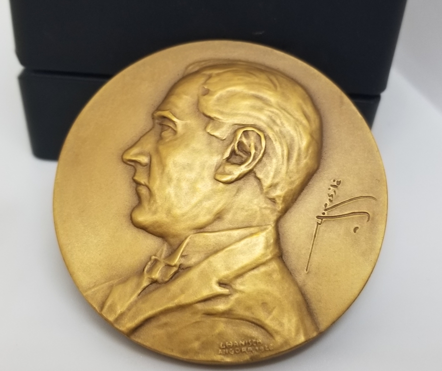 OSMANLICA GAZİ MUSTAFA KEMAL İMZALI BÜYÜK BOY ATATÜRK MADALYON