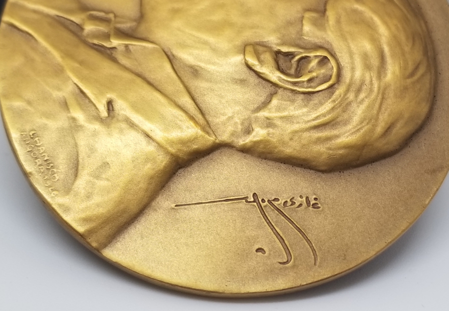 OSMANLICA GAZİ MUSTAFA KEMAL İMZALI BÜYÜK BOY ATATÜRK MADALYON