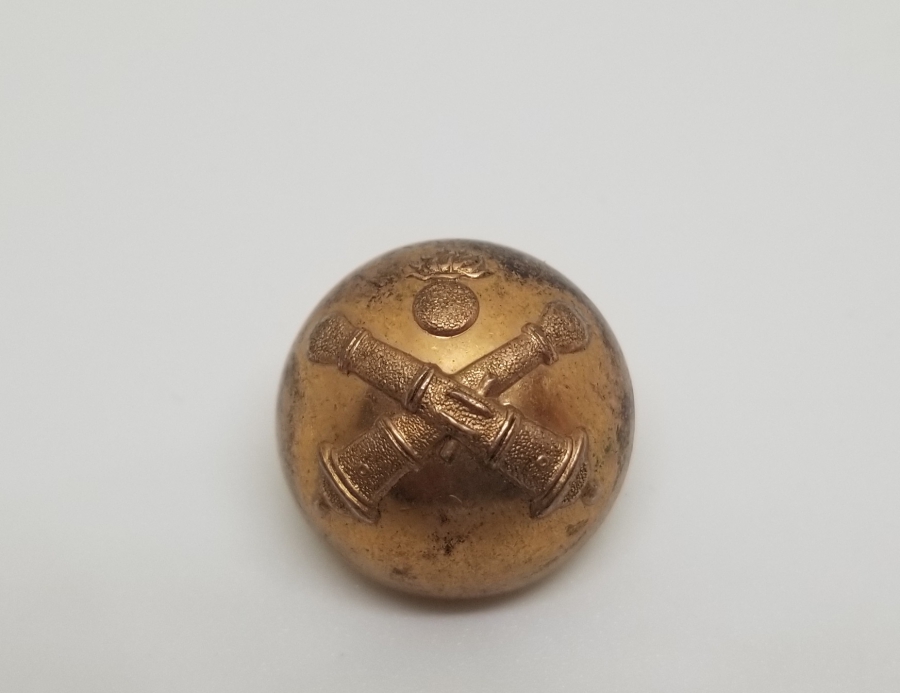 ARKASI OSMANLICA YAZILI ALTIN VERMEYLİ NADİR TOPÇU SUBAY DÜĞMESİ