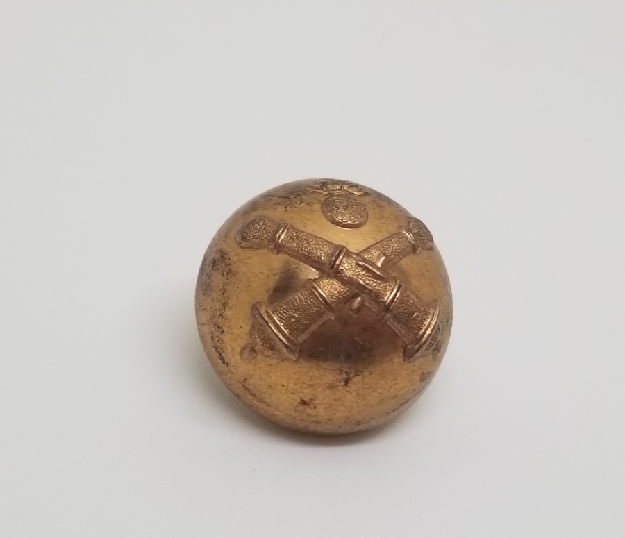 ARKASI OSMANLICA YAZILI ALTIN VERMEYLİ NADİR TOPÇU SUBAY DÜĞMESİ