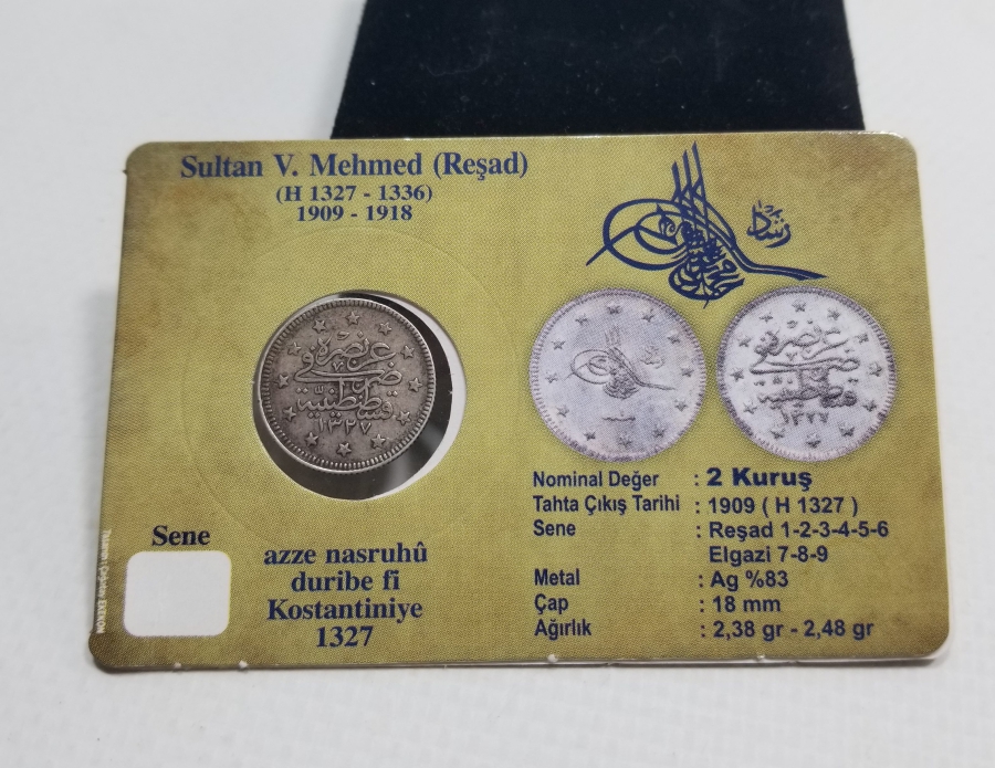 SULTAN MEHMET REŞAT HAN DÖNEMİ GÜMÜŞ 2 KURUŞ MECİDİYE