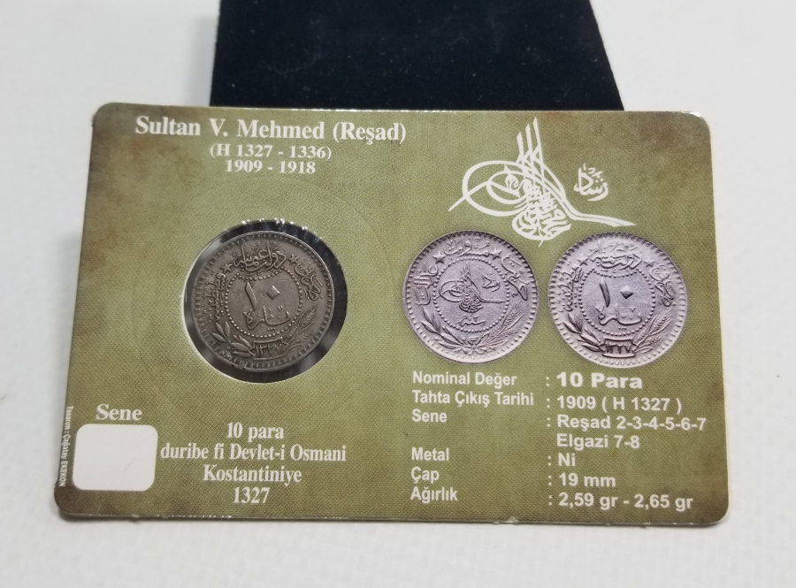 MEHMET REŞAT HAN DÖNEMİ KOLEKSİYONLUK NİKEL 10 PARA