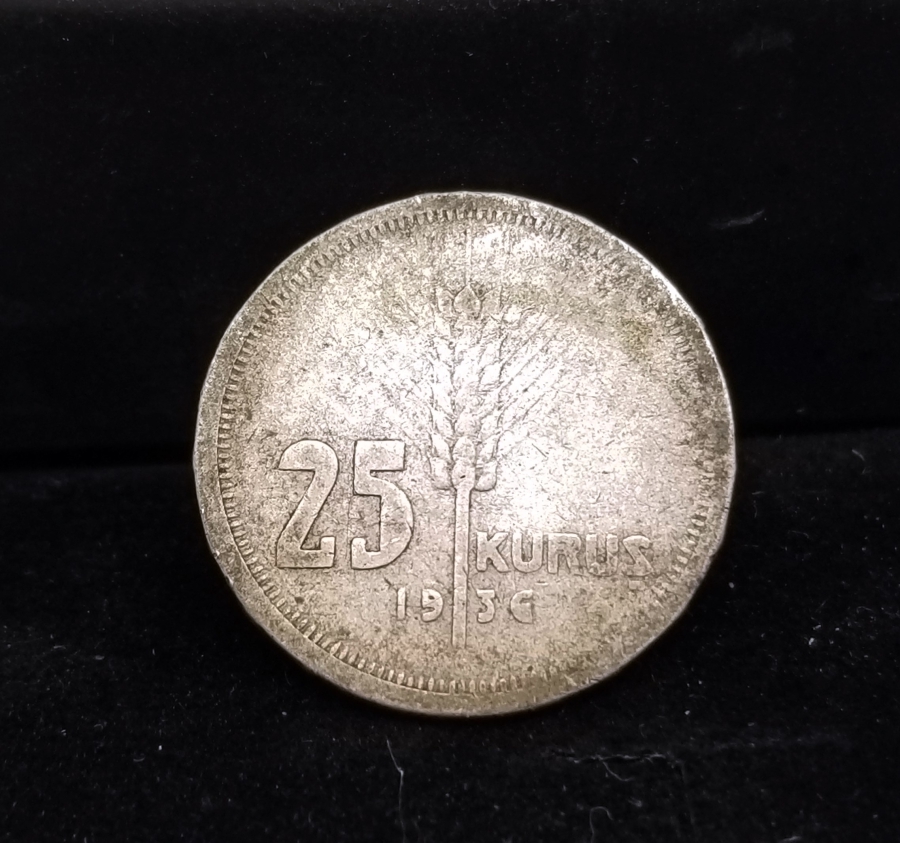 1936 YILI GÜMÜŞ 25 KURUŞ