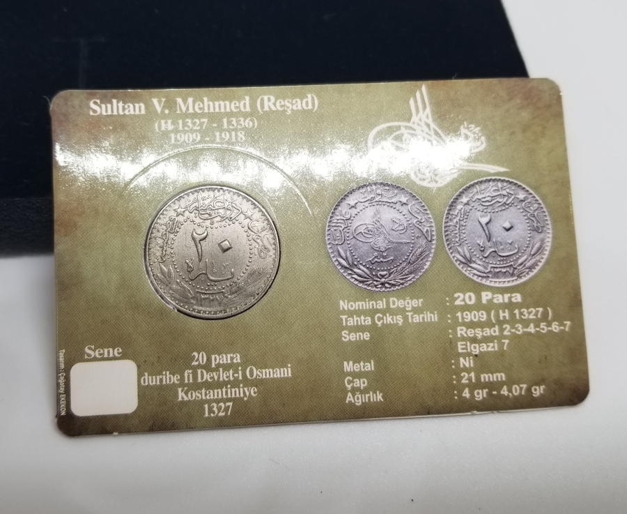 MEHMET REŞAT HAN DÖNEMİ KOLEKSİYONLUK NİKEL 20 PARA