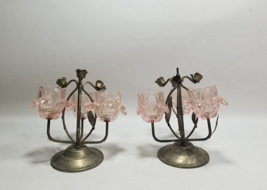 EL YAPIMI ANTİKA ÇİFT MUMLUK