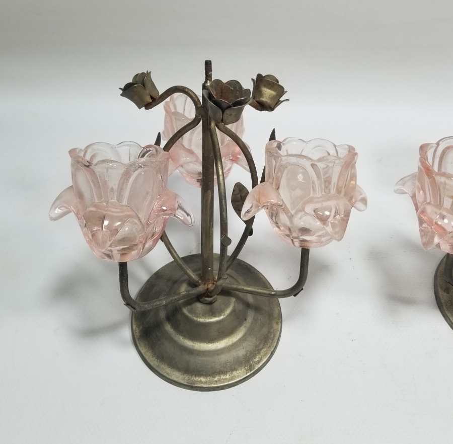 EL YAPIMI ANTİKA ÇİFT MUMLUK