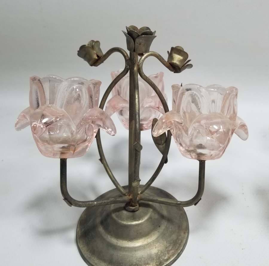 EL YAPIMI ANTİKA ÇİFT MUMLUK