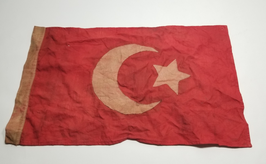 1. DÜNYA SAVAŞI DÖNEMİ PRİMİTİF FORMLU OSMANLI BAYRAK