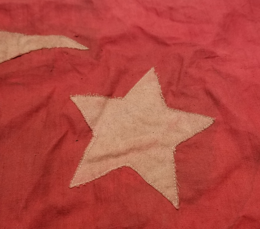 1. DÜNYA SAVAŞI DÖNEMİ PRİMİTİF FORMLU OSMANLI BAYRAK