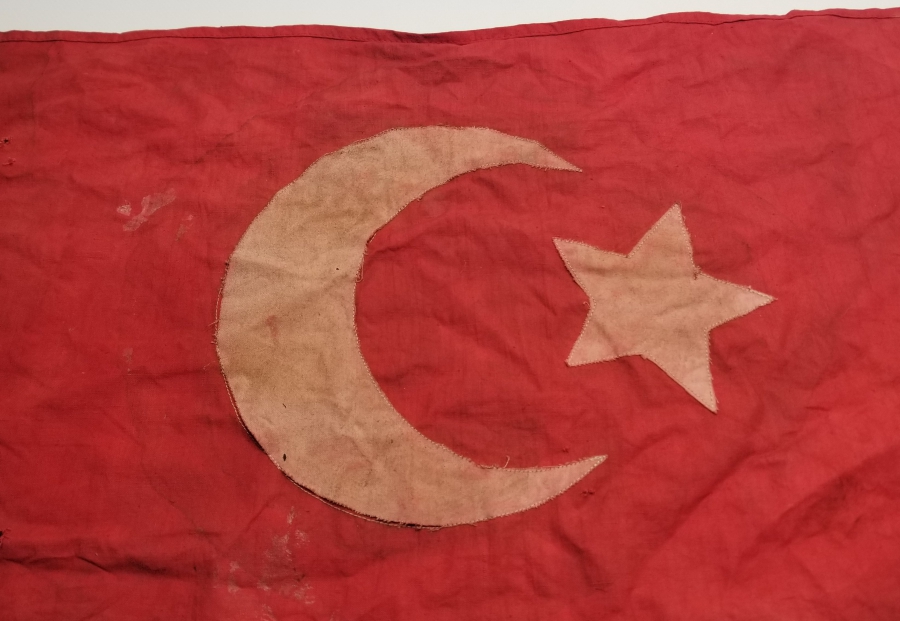 1. DÜNYA SAVAŞI DÖNEMİ PRİMİTİF FORMLU OSMANLI BAYRAK