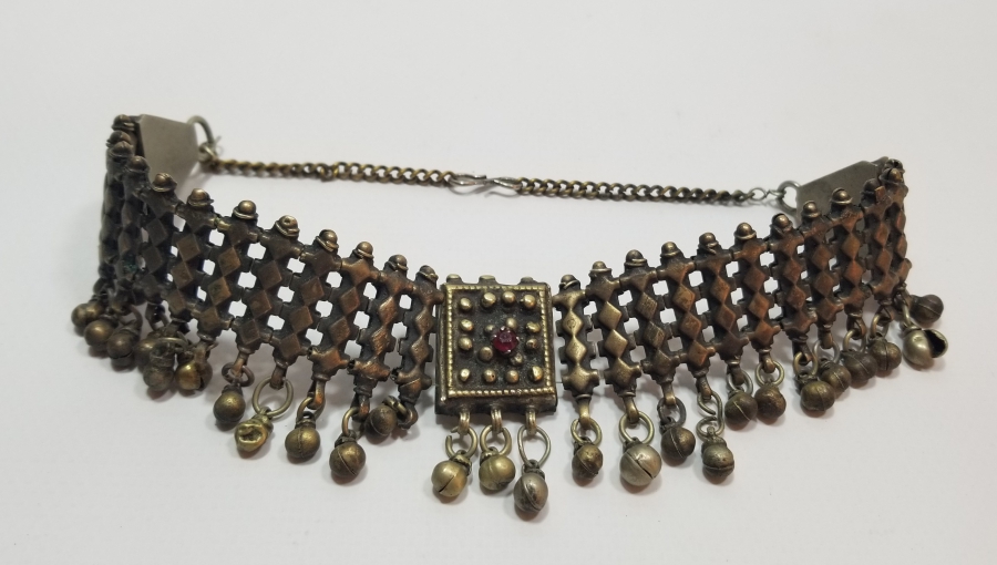 OSMANLI DÖNEMİ KABARTMA İŞÇİLİKLİ GERDANLIK - GIDIKLIK