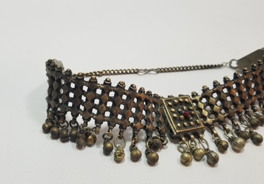 OSMANLI DÖNEMİ KABARTMA İŞÇİLİKLİ GERDANLIK - GIDIKLIK