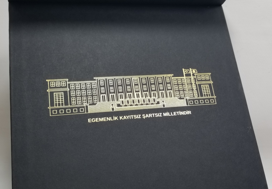 TBMM HATIRASI ALTIN VARAKLI ÇİFT FİNCAN TAKIMI