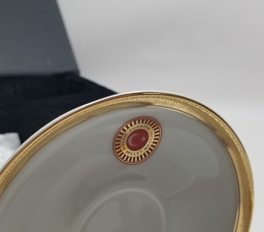 TBMM HATIRASI ALTIN VARAKLI ÇİFT FİNCAN TAKIMI