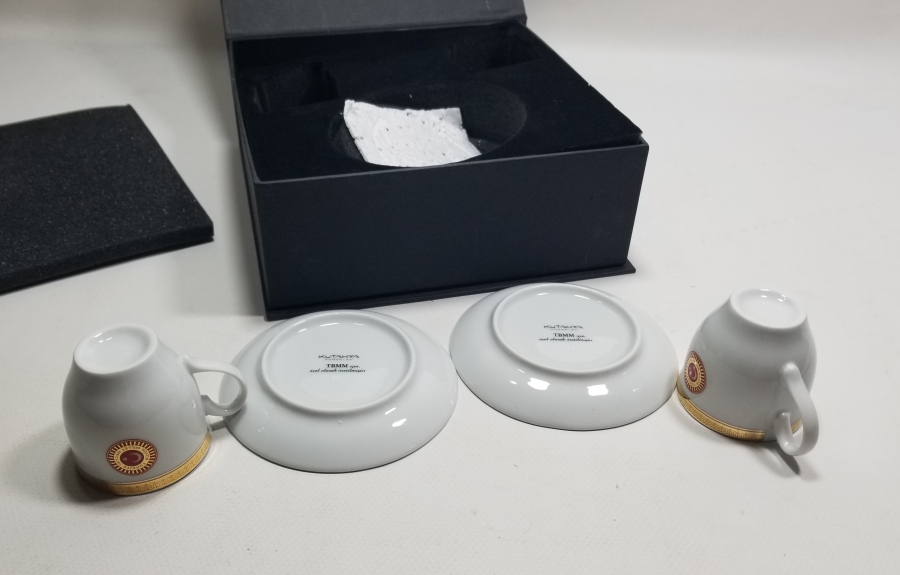 TBMM HATIRASI ALTIN VARAKLI ÇİFT FİNCAN TAKIMI