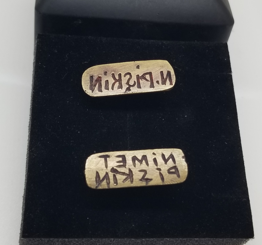 CUMHURİYET BAŞLARI EL KAZIMA İKİ ADET ŞAHIS MÜHRÜ