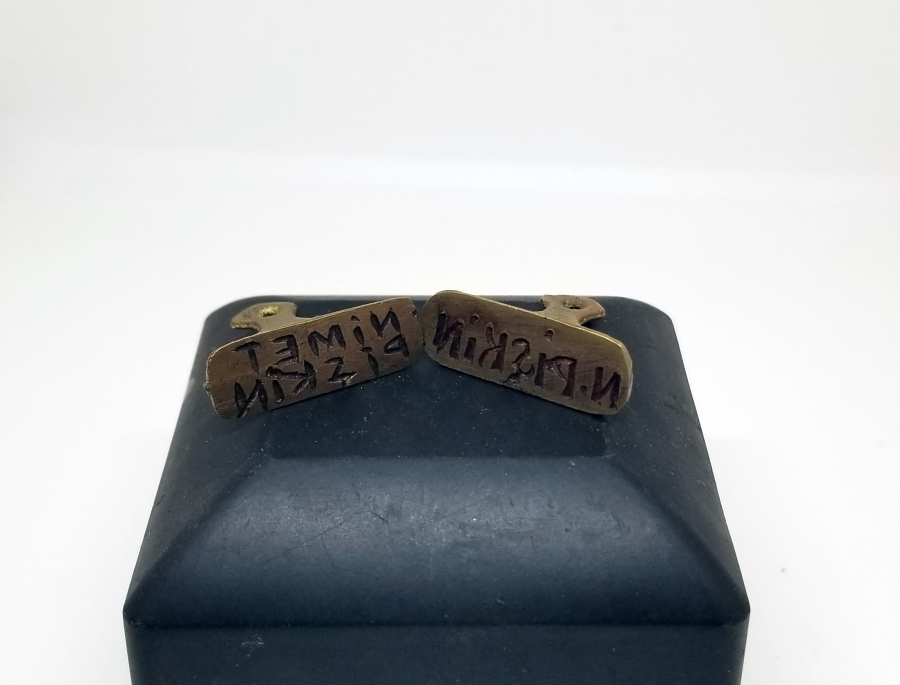 CUMHURİYET BAŞLARI EL KAZIMA İKİ ADET ŞAHIS MÜHRÜ