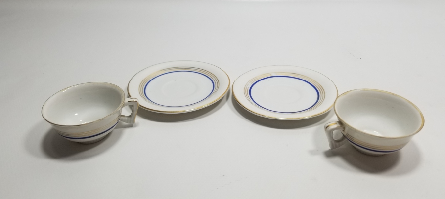 OSMANLI DÖNEMİ ÇİFT PORSELEN KAHVE TAKIMI