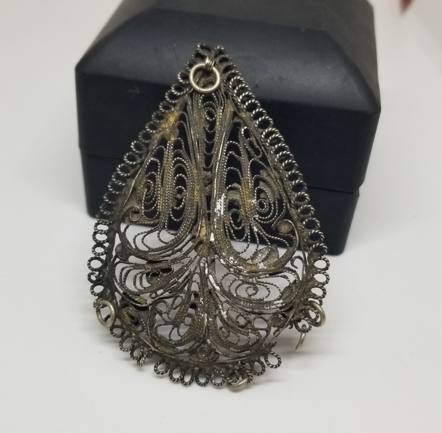 TELKARİ İŞÇİLİKLİ OSMANLI DÖNEMİ ARMUDİ KOLYE UCU